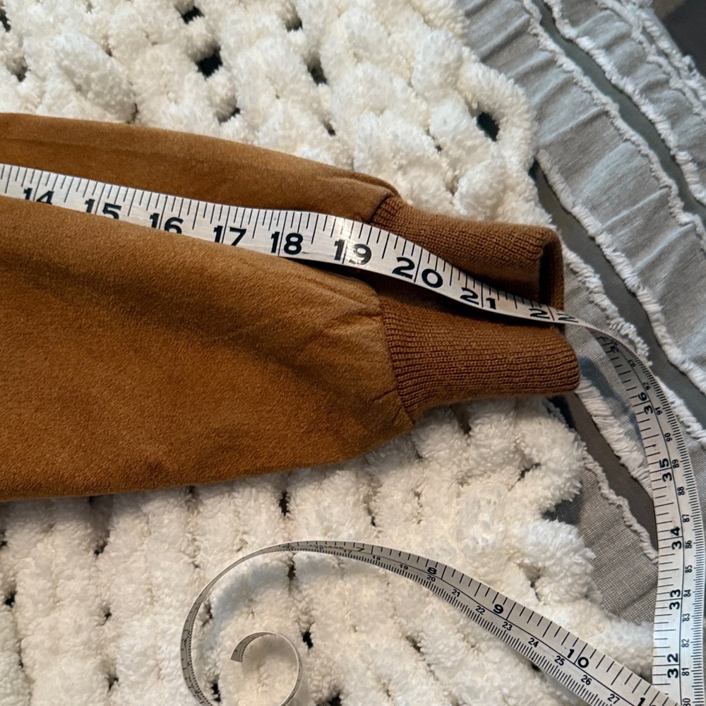 Vintage 80s 90s Hunt Club Tan Brown Suede Leather Women's Bomber Jacket Size M - Picture 12 of 12